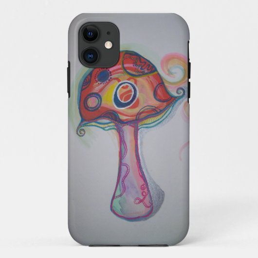 Trippy Mushroom Psychedelic iPhone Case Hippie (Achterkant)