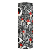 Trippy Mushroom Travel Mug - Funky Eye Design Cup Thermosbeker (Achterkant)