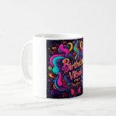 Trippy Neon Swirl Verjaardag Vibes Coffee Mok (Voorkant links)