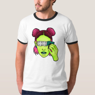 Trippy Nope Girl Mannen Ringer T-Shirt
