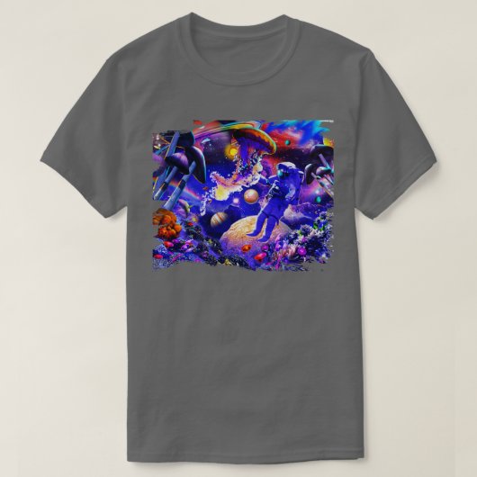 Trippy Ocean Astronaut T-shirt (Design voorkant)