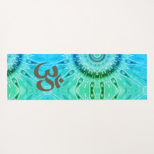 Trippy OM-symbool Mandala Yogamat (Achterkant (horizontaal))