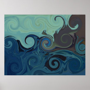Trippy op Canvas Poster