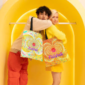 Trippy Oranje Funky Tote Bag