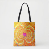 Trippy Oranje Funky Tote Bag (Voorkant)