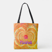 Trippy Oranje Funky Tote Bag (Achterkant)
