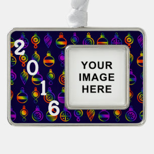 Trippy Ornaments Verzilverd Omlijst Ornament