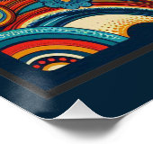 Trippy Ostrich Glossy Poster (Hoek)