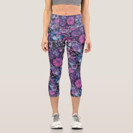 Trippy Paarse Bloemen Psychedelische Patroon