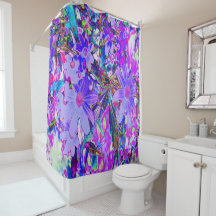 Trippy Paarse en Magenta Kleurrijke Wilde Bloemen