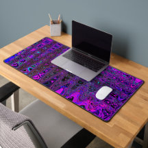 Trippy Paarse en zwarte Retro Atomic Waves