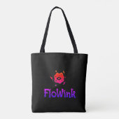 Trippy Paarse Spiral Funky Tote Bag (Achterkant)