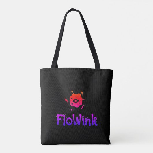 Trippy Paarse Spiral Funky Tote Bag (Achterkant)