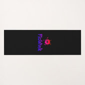 Trippy Paarse Zwarte Spiraal Zeemeermin Yogamat (Achterkant (horizontaal))