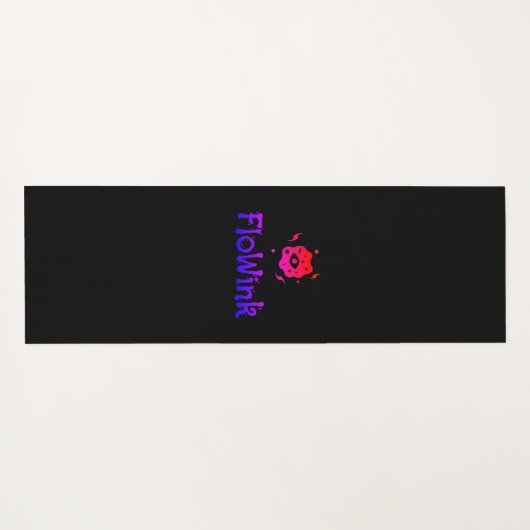 Trippy Paarse Zwarte Spiraal Zeemeermin Yogamat (Achterkant (horizontaal))