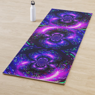 Trippy Paarse Zwarte Spiraal Zeemeermin Yogamat