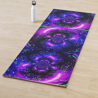 Trippy Paarse Zwarte Spiraal Zeemeermin Yogamat
