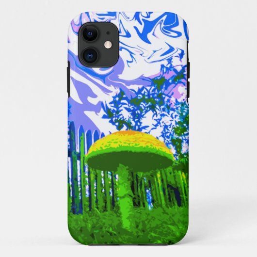 Trippy paddenstoel iPhone 5 Hoesje (helder) (Achterkant)