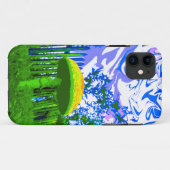Trippy paddenstoel iPhone 5 Hoesje (helder) (Achterkant (horizontaal))