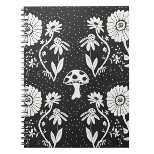 Trippy paddenstoel-laptop notitieboek