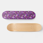Trippy-paddenstoelen Paars, roze en zwart Persoonlijk Skateboard (Horizontaal)