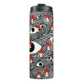 Trippy Paddenstoelen Reis Mok - Funky Oog Design B (Voorkant)