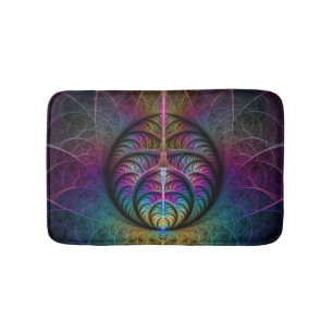 Trippy Patronen Kleurrijke Abstracte Fractale Kuns Badmat