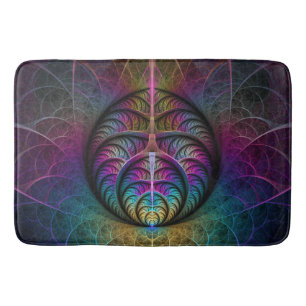 Trippy Patronen Kleurrijke Abstracte Fractale Kuns Badmat