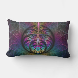Trippy Patronen Kleurrijke Abstracte Fractale Kuns Buitenkussen