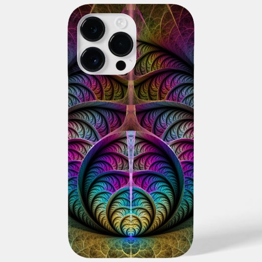 Trippy Patronen Kleurrijke Abstracte Fractale Kuns Case-Mate iPhone Case (Achterkant)