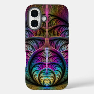 Trippy Patronen Kleurrijke Abstracte Fractale Kuns iPhone 16 Hoesje