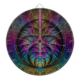 Trippy Patronen Kleurrijke Abstracte Fractale Kuns Dartbord