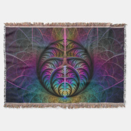 Trippy Patronen Kleurrijke Abstracte Fractale Kuns Deken