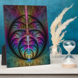 Trippy Patronen Kleurrijke Abstracte Fractale Kuns Fotoplaat