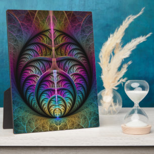 Trippy Patronen Kleurrijke Abstracte Fractale Kuns Fotoplaat