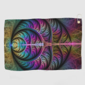 Trippy Patronen Kleurrijke Abstracte Fractale Kuns Golfhanddoek (Horizontaal)