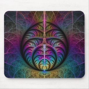 Trippy Patronen Kleurrijke Abstracte Fractale Kuns Muismat