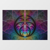 Trippy Patronen Kleurrijke Abstracte Fractale Kuns Raamsticker (Vel)