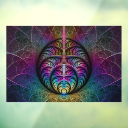 Trippy Patronen Kleurrijke Abstracte Fractale Kuns Raamsticker (Vel 3)