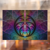 Trippy Patronen Kleurrijke Abstracte Fractale Kuns Raamsticker (Vel 2)