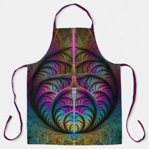 Trippy Patronen Kleurrijke Abstracte Fractale Kuns Schort