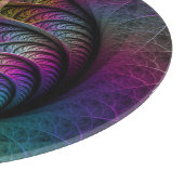 Trippy Patronen Kleurrijke Abstracte Fractale Kuns Snijplank (Hoek)