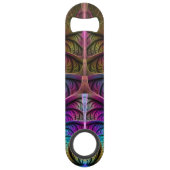 Trippy Patronen Kleurrijke Abstracte Fractale Kuns Speed Flessenopener (Achterkant)