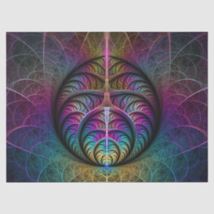 Trippy Patronen Kleurrijke Abstracte Fractale Kuns Tissuepapier