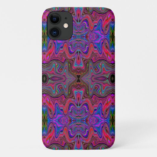 Trippy-patroon voor Wavy Blue en Rainbow Red Case-Mate iPhone Case (Achterkant)