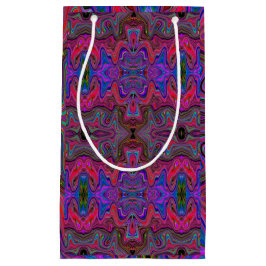 Trippy-patroon voor Wavy Blue en Rainbow Red Klein Cadeauzakje
