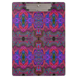 Trippy-patroon voor Wavy Blue en Rainbow Red Klembord