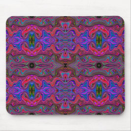 Trippy-patroon voor Wavy Blue en Rainbow Red Muismat