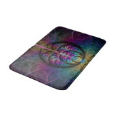 Trippy Patterned Kleurrijke Abstracte Fractal Art Badmat (Gekanteld)