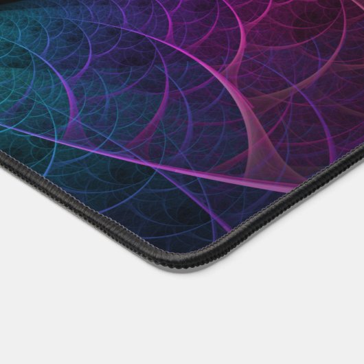 Trippy Patterned Kleurrijke Abstracte Fractal Art Bureaumat (Hoek)